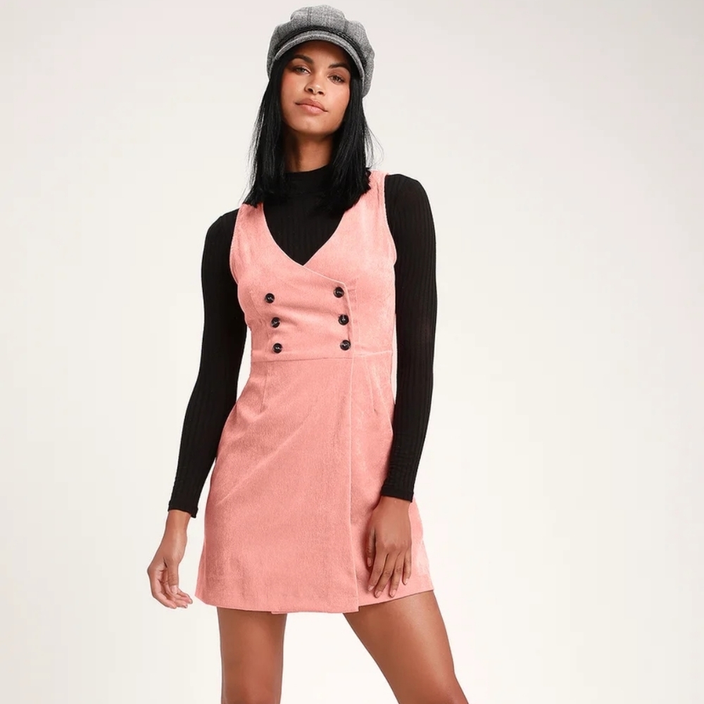 🆕️ Lulu's Benton Dusty Pink Corduroy Dress Size L